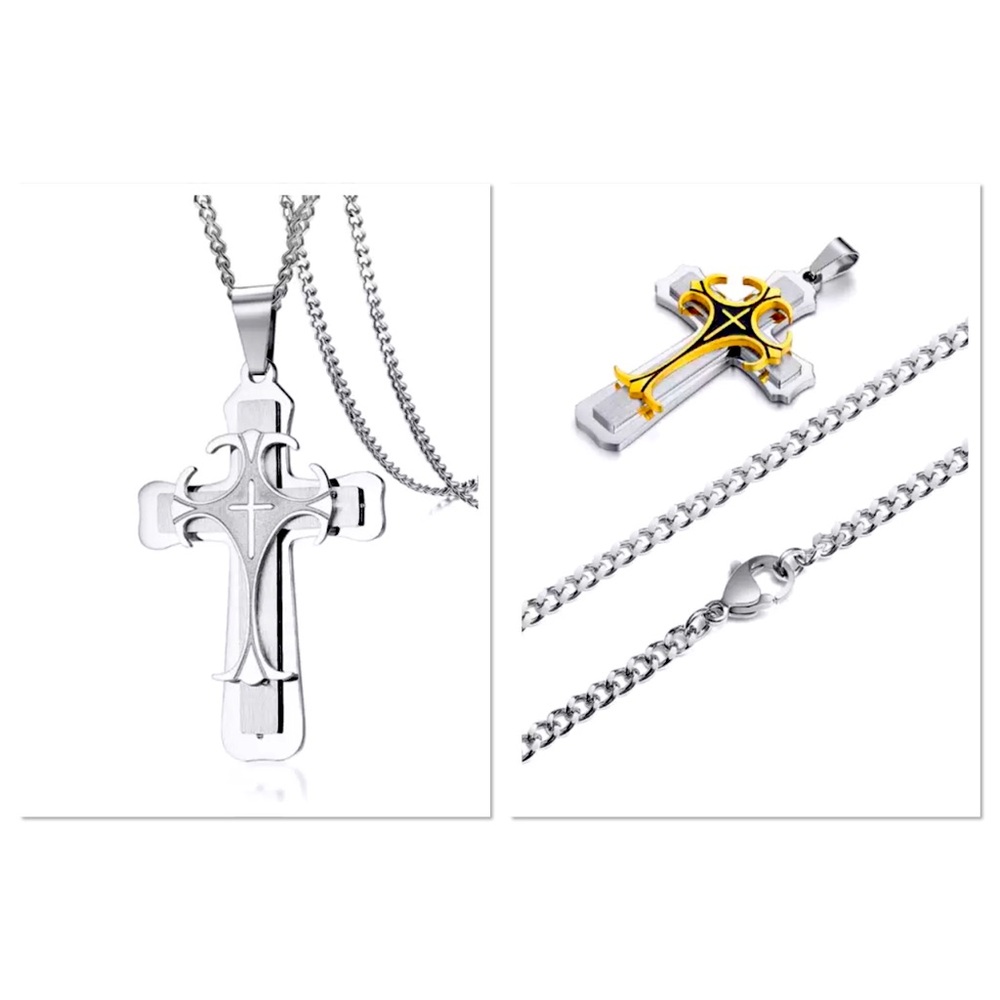 🐘 Men’s Stainless Steel Christianity Faith Necklace